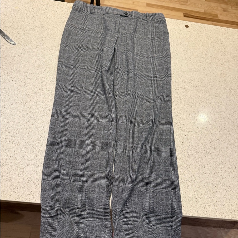 Calvin Klein Gray Dress Pants Classic Straight-Leg